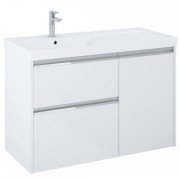 Тумба с раковиной Roca Gap Pro 100х46 см левосторонняя ДСП белый глянцевый A852062806