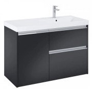 Тумба с раковиной Roca Gap Pro 100х46 см правосторонняя ДСП черный матовый A852064532