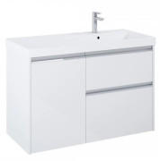 Тумба с раковиной Roca Gap Pro 100х46 см правосторонняя ДСП белый глянцевый A852064806