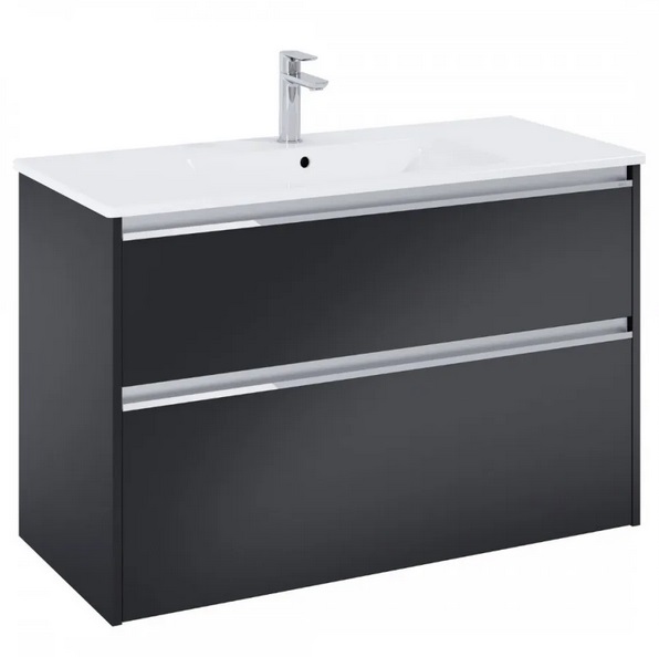 Тумба з раковиною Roca Gap Pro 100,5х46 см ДСП чорний матовий A852056532