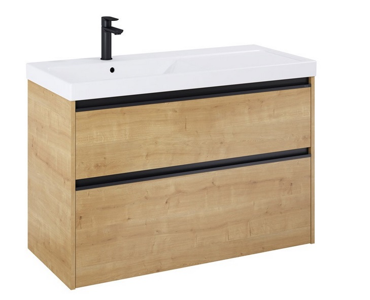 Тумба с раковиной Roca Gap Pro 100х46 см левосторонняя ДСП светлый дуб A852058464