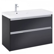 Тумба с раковиной Roca Gap Pro 100х46 см левосторонняя ДСП черный матовый A852058532