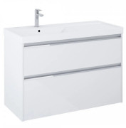 Тумба з раковиною Roca Gap Pro 100х46 см лівостороння ДСП білий глянсовий A852058806