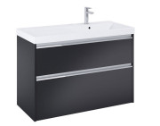 Тумба с раковиной Roca Gap Pro 100х46 см правосторонняя ДСП черный матовый A852060532