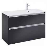 Тумба з раковиною Roca Gap Pro 100,5х46 см правостороння ДСП чорний матовий A852059532