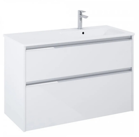 Тумба с раковиной Roca Gap Pro 100,5х46 см правосторонняя ДСП белый глянцевый A852059806