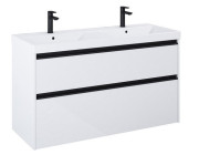 Тумба з подвійною раковиною Roca Gap Pro 120х46 см ДСП білий глянсовий A852065806