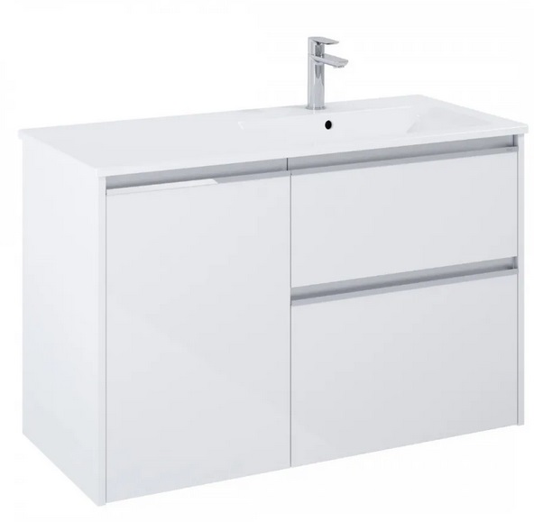 Тумба с раковиной Roca Gap Pro 100,5х46 см правосторонняя ДСП белый глянцевый A852063806