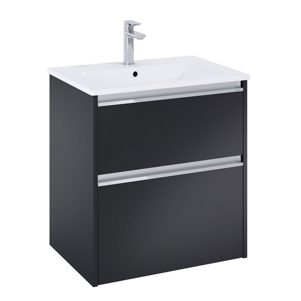 Тумба с раковиной Roca Gap Pro 60,5х46 см ДСП черный матовый A852048532