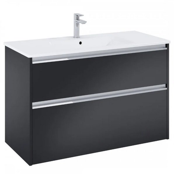 Тумба з раковиною Roca Gap Pro 100,5х46 см ДСП чорний матовий A852056532