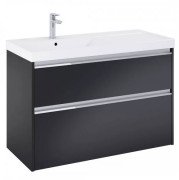 Тумба з раковиною Roca Gap Pro 100х46 см лівостороння ДСП чорний матовий A852058532