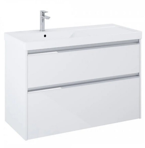 Тумба з раковиною Roca Gap Pro 100х46 см лівостороння ДСП білий глянсовий A852058806