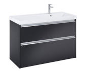 Тумба с раковиной Roca Gap Pro 100х46 см правосторонняя ДСП черный матовый A852060532