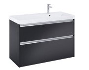 Тумба з раковиною Roca Gap Pro 100х46 см правостороння ДСП чорний матовий A852060532