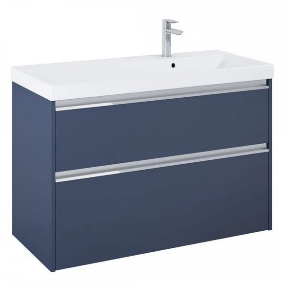 Тумба с раковиной Roca Gap Pro 100х46 см правосторонняя ДСП синий матовый A852060538