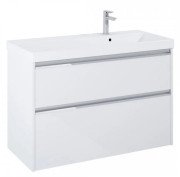 Тумба с раковиной Roca Gap Pro 100х46 см правосторонняя ДСП белый глянцевый A852060806