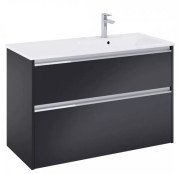 Тумба з раковиною Roca Gap Pro 100,5х46 см правостороння ДСП чорний матовий A852059532