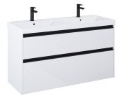 Тумба с двойной раковиной Roca Gap Pro 120х46 см ДСП белый глянцевый A852065806