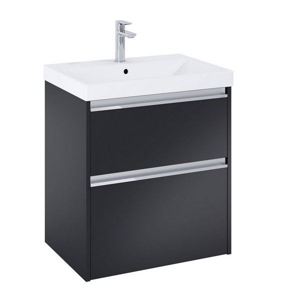 Тумба с раковиной Roca Gap Pro 60х46 см ДСП черный матовый A852049532