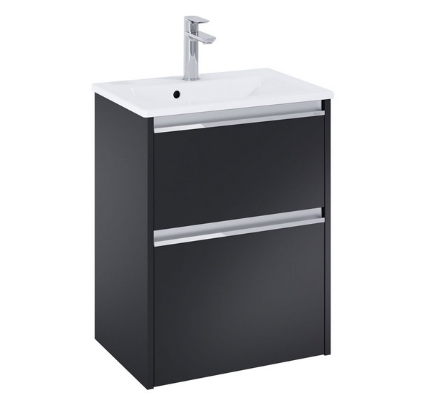 Тумба із раковиною Roca Gap Pro 50,5х38 см ДСП чорний матовий A852066532