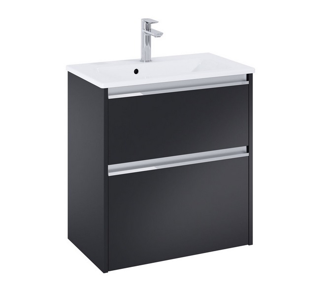 Тумба з раковиною Roca Gap Pro 60,5х38 см ДСП чорний матовий A852067532