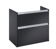 Тумба под раковину Roca Gap Pro 78,5х45,1 см левосторонняя ДСП черный матовый A857899532