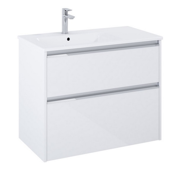 Тумба с раковиной Roca Gap Pro 80,5х46 см левосторонняя ДСП белый глянцевый A852053806