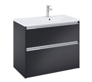 Тумба с раковиной Roca Gap Pro 80,5х46 см правосторонняя ДСП черный матовый A852054532