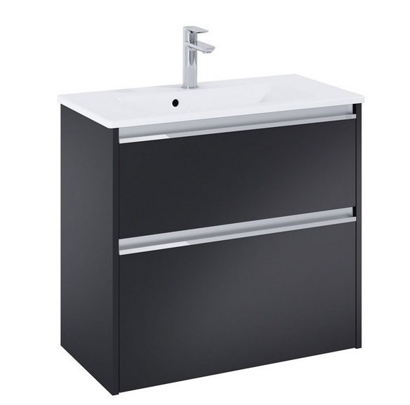 Тумба с раковиной Roca Gap Pro 70,5х38 см ДСП черный матовый  A852068532