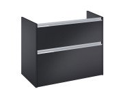 Тумба под раковину Roca Gap Pro 98,5х45,1 см левосторонняя ДСП черный матовый A857902532