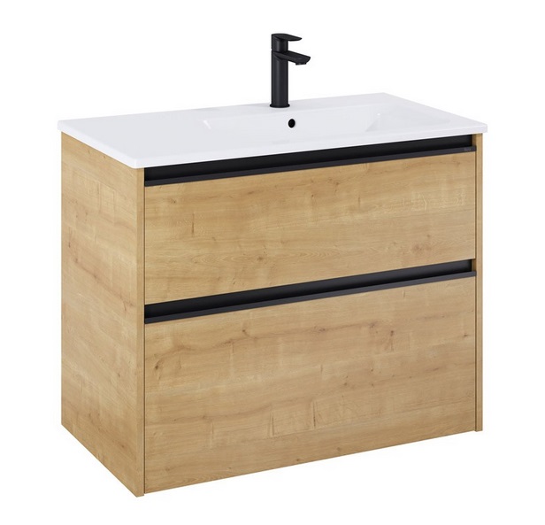 Тумба з раковиною Roca Gap Pro 80,5х46 см правостороння ДСП світлий дуб A852054464