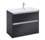 Тумба с раковиной Roca Gap Pro 80,5х46 см правосторонняя ДСП черный матовый A852054532