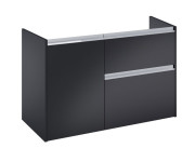 Тумба под раковину Roca Gap Pro 98,5х45,1 см правосторонняя ДСП черный матовый A857905532