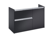 Тумба под раковину Roca Gap Pro 98,5х45,1 см левосторонняя ДСП черный матовый A857904532
