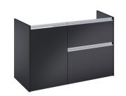 Тумба под раковину Roca Gap Pro 98,5х45,1 см правосторонняя ДСП черный матовый A857905532