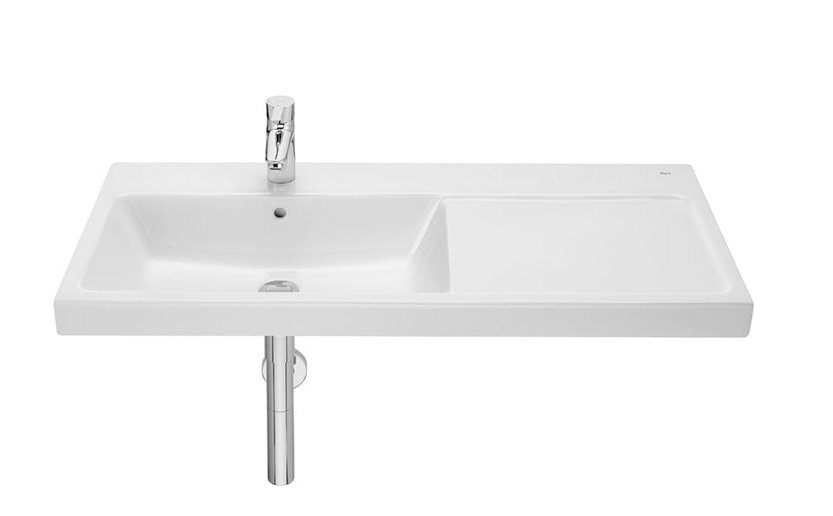 Раковина для ванної Roca Gap 100х46 см чаша ліворуч сантехнічна кераміка білий A3270MB004