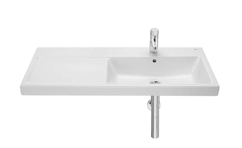 Раковина для ванной Roca Gap 100х46 см чаша справа сантехническая керамика белый A3270ME004