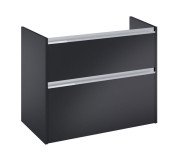 Тумба под раковину Roca Gap Pro 98,5х45,1 см правосторонняя ДСП черный матовый A857903532