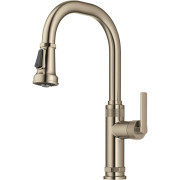 Смеситель для кухни Kraus Allyn с выдвижной лейкой античная бронза KPF-4102SFACB