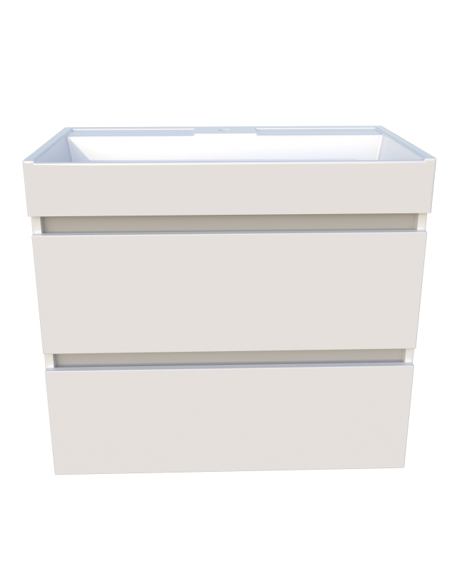 Тумба под раковину Fancy Marble Palma 80х45 см МДФ белый глянец 5761ШН