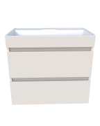 Тумба под раковину Fancy Marble Palma 80х45 см МДФ белый глянец 5761ШН