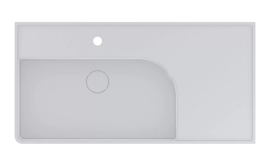 Раковина для ванної Fancy Marble Optimus 950 штучний камінь білий глянсовий 9909101