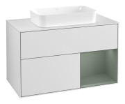 Тумба под раковину Villeroy & Boch Finion 100х50,1 см с подсветкой МДФ белый матовый лак/стекло белое матовое F661GMMT