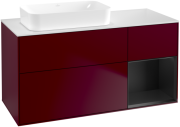 Тумба под раковину Villeroy & Boch Finion 120х50,1 см с подсветкой МДФ пион матовый лак/стекло белое матовое G691PDHB