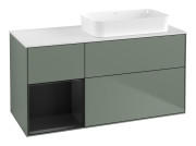 Тумба под раковину Villeroy & Boch Finion 120х50,1 см с подсветкой МДФ оливковый матовый лак/стекло белое матовое G681PDGM