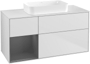 Тумба под раковину Villeroy & Boch Finion 120х50,1 см с подсветкой МДФ белый матовый лак/стекло белое матовое G701GKMT