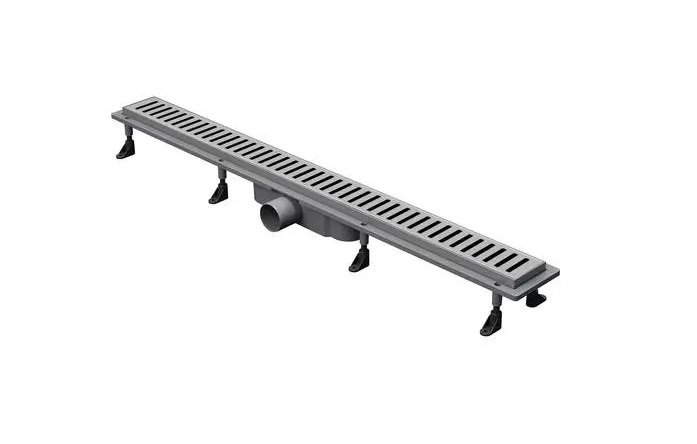 Жолоб водостічний Koller Pool Aqua 80 см з решіткою Line ABS-пластик/нержавіюча сталь AQL0800