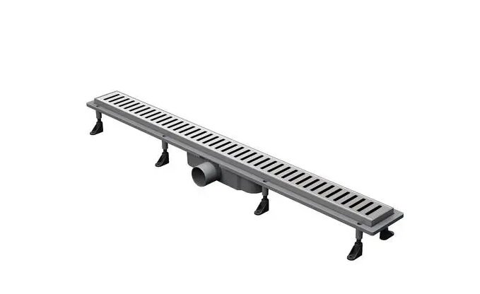 Жолоб водостічний Koller Pool Aqua 70 см з решіткою Line ABS-пластик/нержавіюча сталь AQL0700