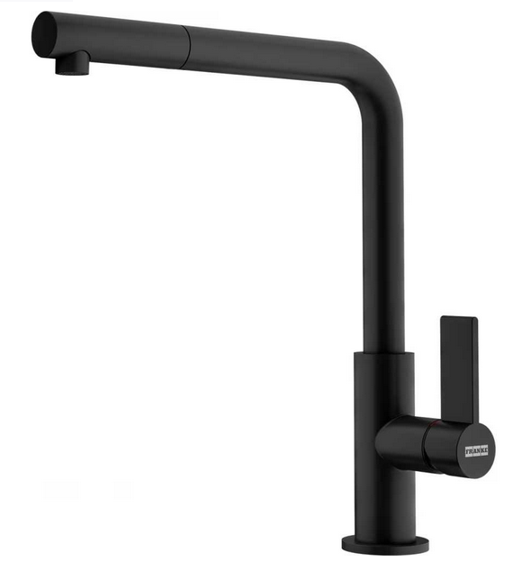 Смеситель для кухни Franke Neptune Evo с выдвижной лейкой черный матовый 115.0711.725