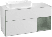 Тумба под раковину Villeroy & Boch Finion 120х50,1 см с подсветкой МДФ белый матовый лак/стекло белое матовое G691GMMT